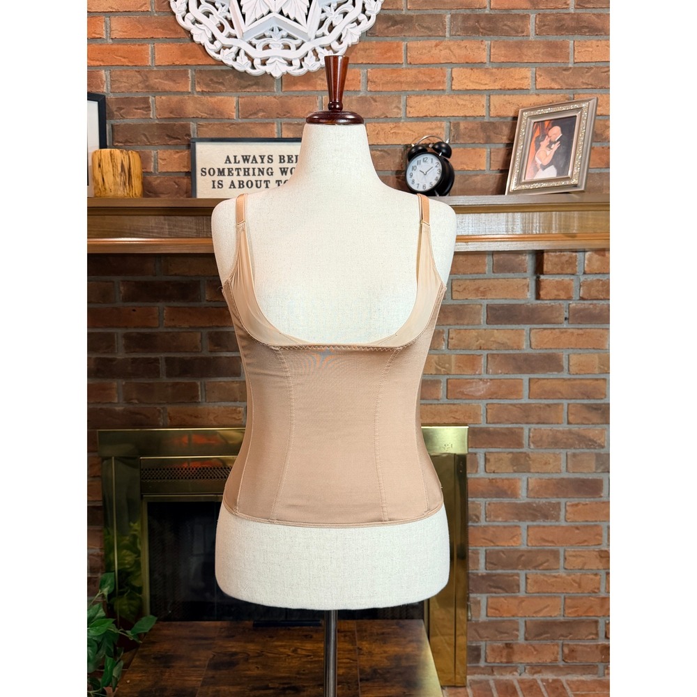 Y2K Victoria's Secret Corset Cami Women Beige You're Busted Shapewear Large